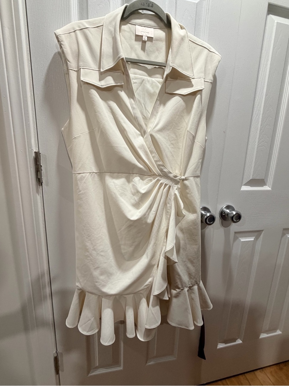 Zenni Ruffle Sleeveless Wrap Dress - Picture 6 of 14